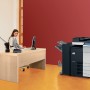 Develop Ineo+ 284e Colour Copier document feeder and trays in the office