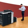 Develop Ineo+ 554e Colour Copier document feeder finisher and large capacity trays in the office
