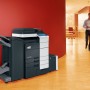 Develop Ineo+ 654e Colour Copier document feeder finisher and large capacity trays in the office