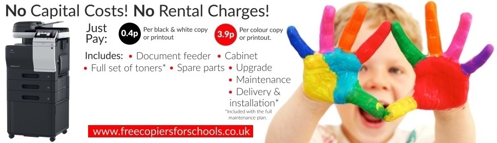 Free Copiers For Schools, Pay For Copies Only, Free Consumables, No Hidden Charges