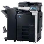 Konica Minolta Bizhub C220 Colour Copier with document feeder finisher and trays