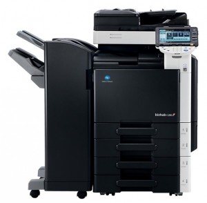 Konica Minolta Bizhub C280 Colour Copier with document feeder finisher and trays