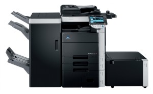 Konica Minolta Bizhub C552 Copier with document feeder finisher large capacity trays