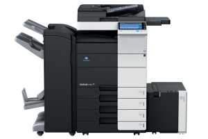 Konica Minolta Bizhub C554 Copier with document feeder finisher large capacity trays