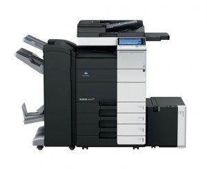 Konica Minolta Bizhub C554 Copier with document feeder finisher large capacity trays