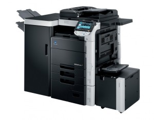 Konica Minolta Bizhub C652 Copier with document feeder finisher stapler large capacity trays