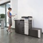 Konica Minolta Bizhub C654 Copier with document feeder finisher large capacity trays in the office